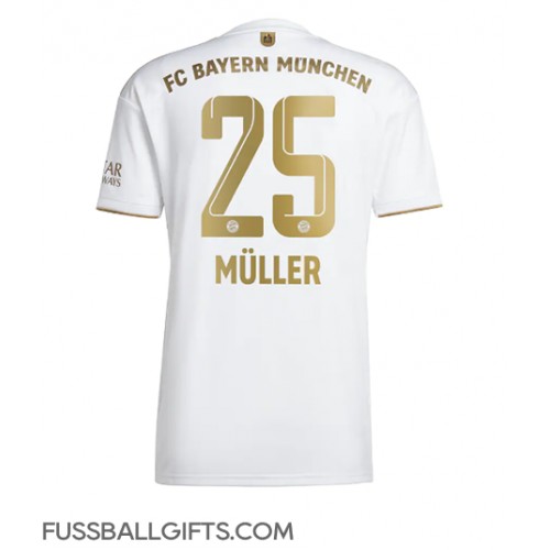 Bayern Munich Thomas Muller #25 Fußballbekleidung Auswärtstrikot 2022-23 Kurzarm